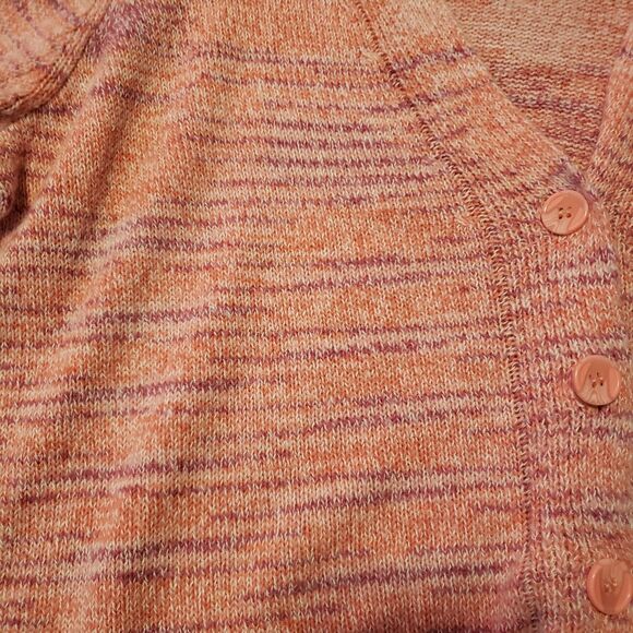 Lane Bryant Orange Multicolored Cropped Button Cardigan Sweater Plus Sz 14/16 - Picture 5 of 5